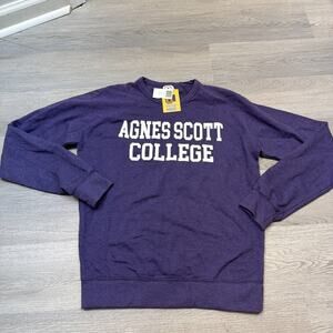 Agnes Scott College Purple Pullover Cozy Sweatshirt Long Sleeve Delta Fleece